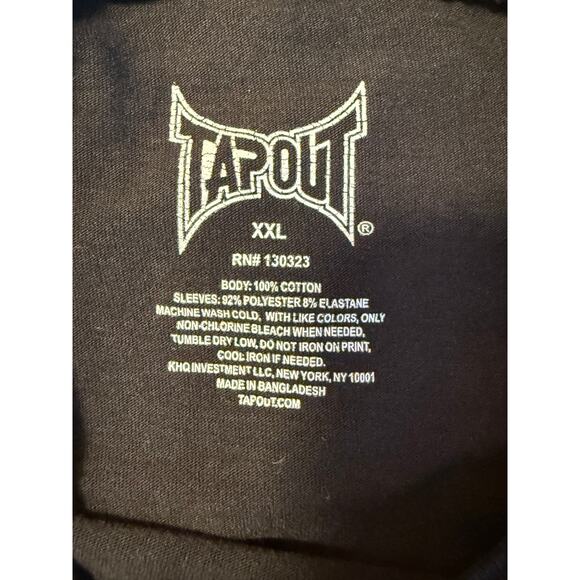 Tapout Men’s XXL Black Layered Long Sleeve Graphic MMA Tee Streetwear Y2K Skater - Picture 2 of 7
